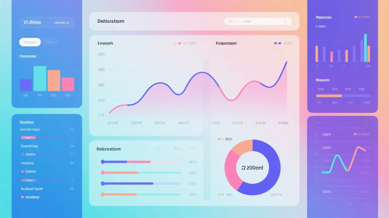 数据仪表盘与时间轴示意图
