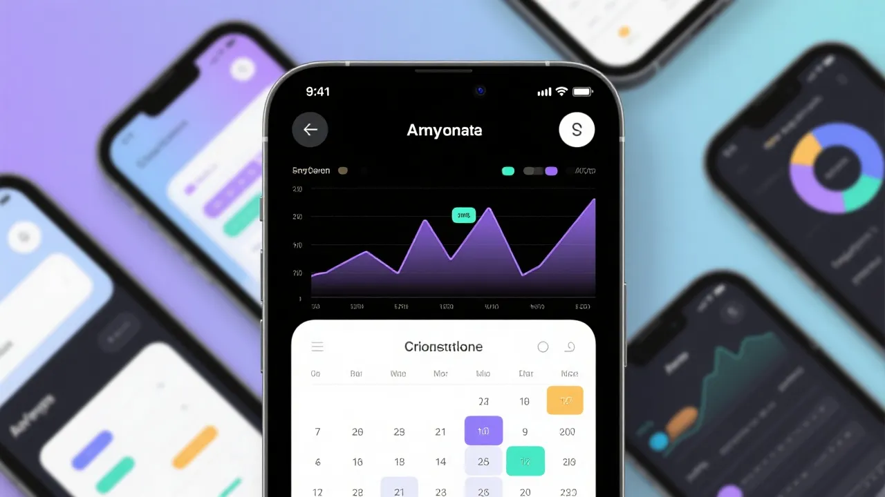 移动端界面与日程示意图